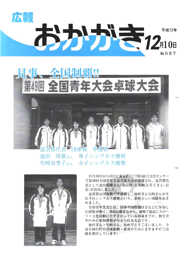 平成12年12月10日（587号）