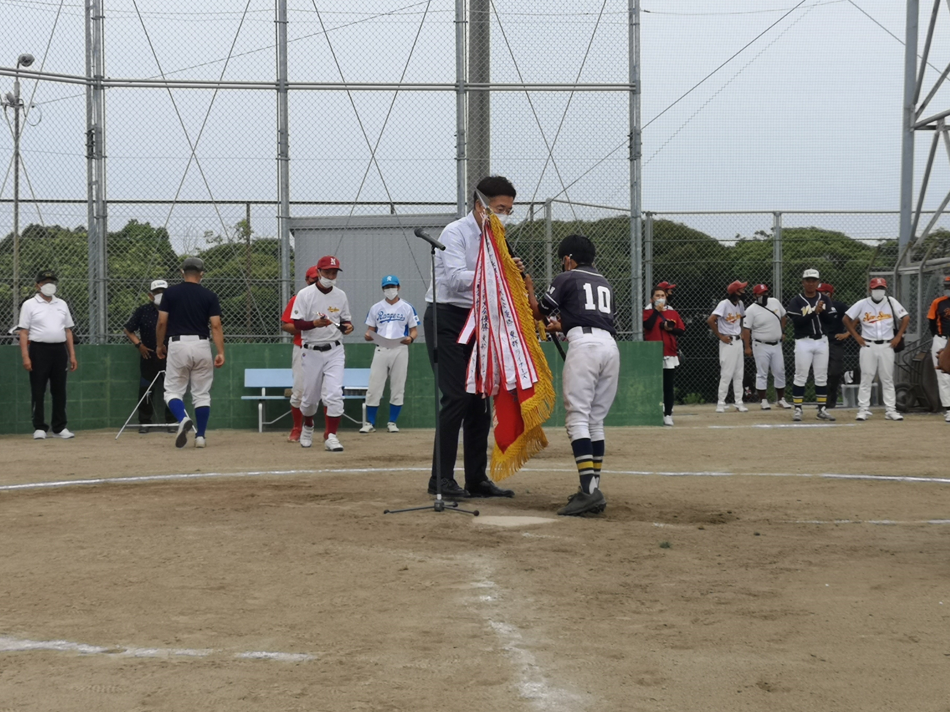 少年野球の表彰式