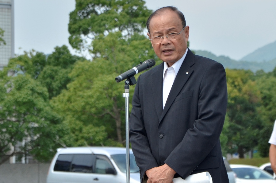 公用車全車青パト化に伴う出発式01